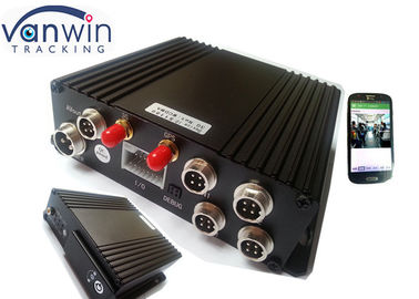 الجيل الثالث 3G نظام تحديد المواقع سيارة الصندوق الاسود DVR 128G المزدوج بطاقة SD MDVR 4 قناة